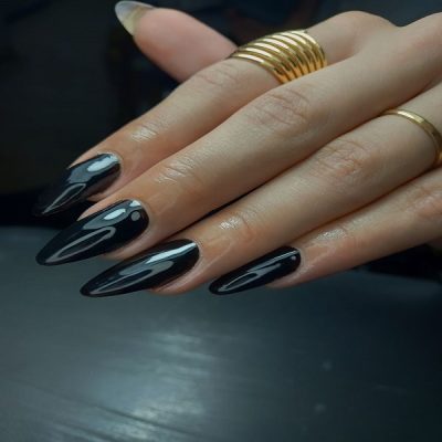 کاشت ناخن بلند مشکی