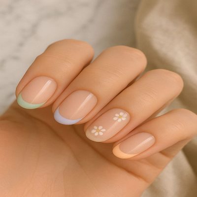 کاشت ناخن تابستانی ساده