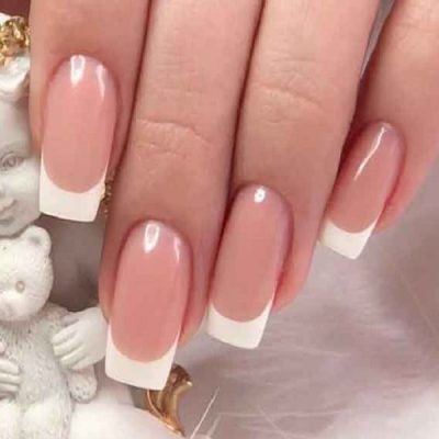 کاشت ناخن ساده کوتاه 