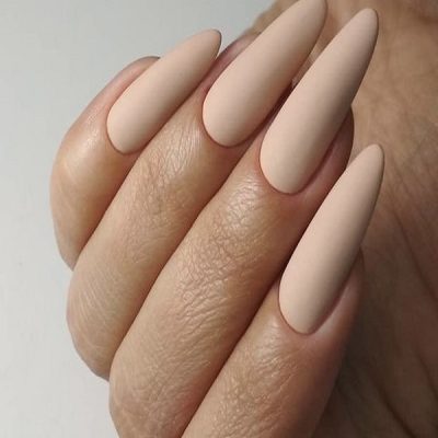 کاشت ناخن مات هلویی