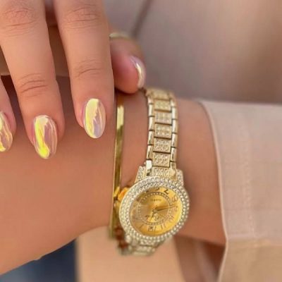 کاشت ناخن کروم جواهری