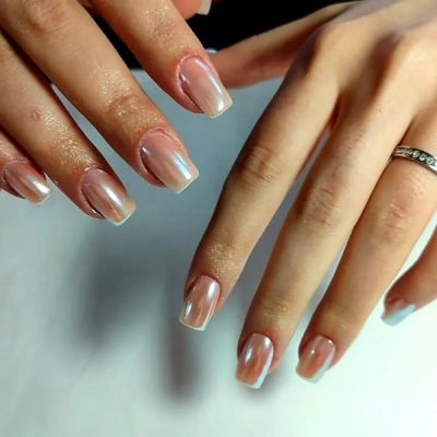کاشت ناخن کروم صدفی