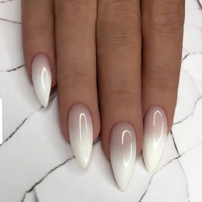 کاشت ناخن آمبره سفید 