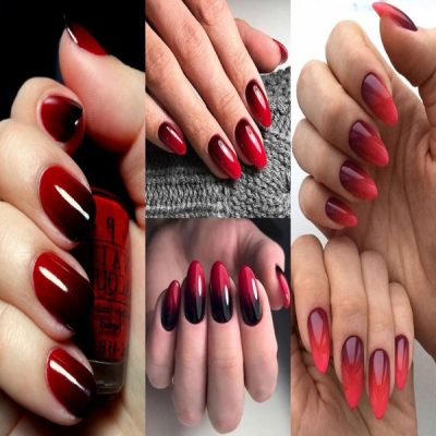 کاشت ناخن آمبره قرمز