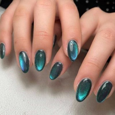 کاشت ناخن آیس ژل سبز 