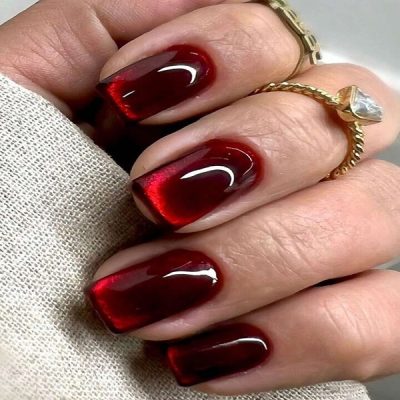 کاشت ناخن آیس ژل قرمز 