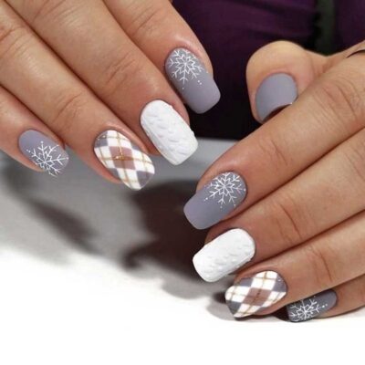 طراحی ناخن زمستانی شیک